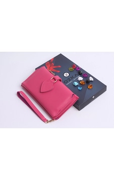 Ozka Leather Collection Telefon Bölmeli Trend Kadın Cüzdan Pembe