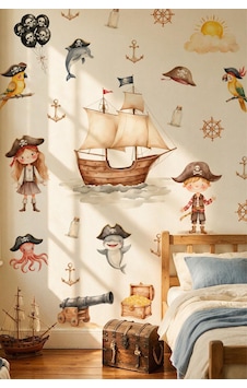 Çocuk Odası Duvar Sticker 103 Parça Korsan Gemisi Hazine Deniz Temalı Duvar Çıkartması Çok Renkli Çocuk Odası Duvar Sticker 103 Parça Korsan Gemisi Hazine Deniz Temalı Duvar Çıkartması Çok Renkli