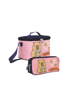 Capybara Kız Çocuk Isı Yalıtımlı Beslenme Çantası Ve Kalem Çantası Seti - Lacivert/pembe - Setcpb5204 Çok Renkli Capybara Kız Çocuk Isı Yalıtımlı Beslenme Çantası Ve Kalem Çantası Seti - Lacivert/pembe - Setcpb5204 Çok Renkli