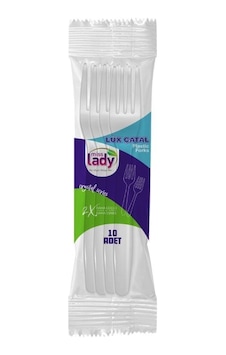 Lüks Plastik Çatal 10'li Belirtilmemis