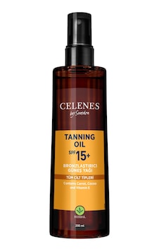 Celenes By Sweden SPF 15+ Bronzlaştırıcı Güneş Yağı 200 ML Celenes By Sweden SPF 15+ Bronzlaştırıcı Güneş Yağı 200 ML