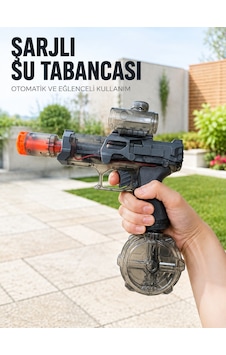 Otomatik Su Tabancası Şarjlı Led Işıklı Basınçlı Su Püskürtmeli Oyuncak Çok Renkli Otomatik Su Tabancası Şarjlı Led Işıklı Basınçlı Su Püskürtmeli Oyuncak Çok Renkli