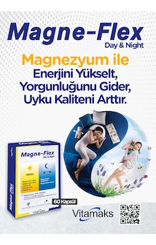 Magneflex Day & Night, Magnezyum 60 Kapsül, 30 Gündüz 30 Gece Kapsül Magneflex Day & Night, Magnezyum 60 Kapsül, 30 Gündüz 30 Gece Kapsül