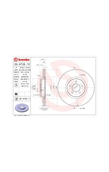 Brembo 09a72811 Ön Fren Diski Volvo S40 2004-2012 C70 Iı 2006-2013 V40 2012 V50 2004-2012 320 X5-dl 31262720-31302573-31329122 - Brembo 09a72811 Ön Fren Diski Volvo S40 2004-2012 C70 Iı 2006-2013 V40 2012 V50 2004-2012 320 X5-dl 31262720-31302573-31329122 -