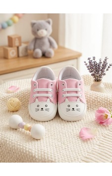 Pamily Baby Kız Bebek Patik Pembe Beyaz