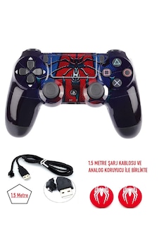 Playstation Dualshock 4 V2 Ps4 Oyun Kolu Spıder-man Pc + Ps4 1.5mt Şarj Kablosu Ve Analog Koruyucu Playstation Dualshock 4 V2 Ps4 Oyun Kolu Spıder-man Pc + Ps4 1.5mt Şarj Kablosu Ve Analog Koruyucu