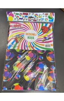 Trix Class Desenli Keçe 20x30 Cm 2mm Futbol Topu Desenli 10 Adet T-711 El Sanatları Keçe Kumaş