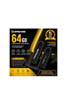 64gb Metal Usb Flash Bellek Usb 2.0 Taşınabilir Hafıza 5 Yıl Garantili 64 GB