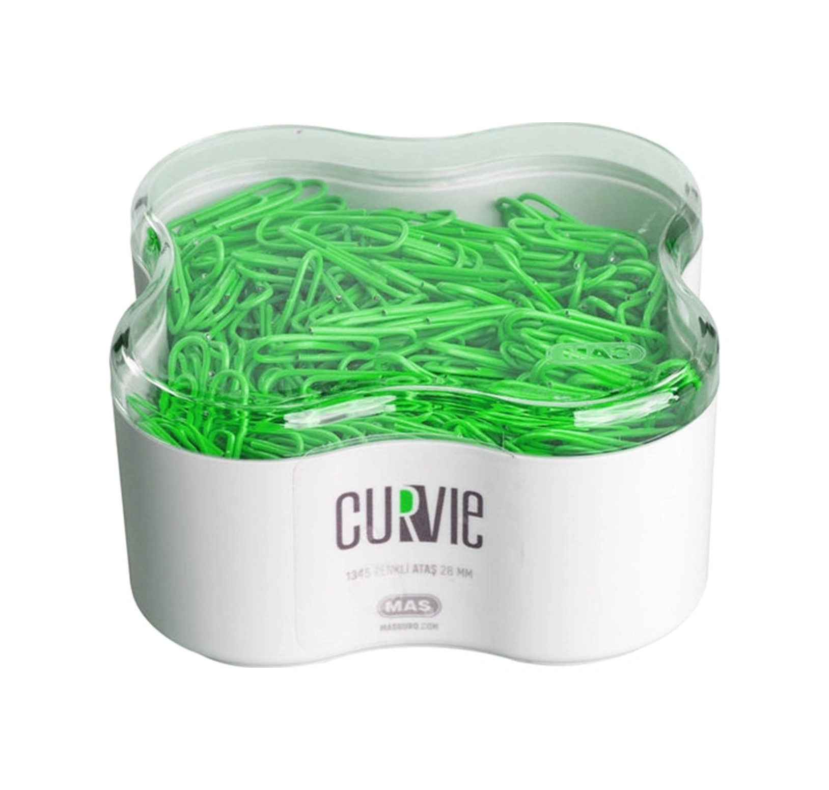 Curvie Renkli Ataş 500 Adet Yeşil Curvie Renkli Ataş 500 Adet Yeşil
