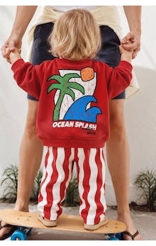 Mamy Kids Çocuk Baskılı Eşofman Takımı Kırmızı
