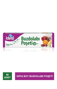 İdeal Orta Boy Buzdolabı Poşeti 50 Adet - 24x33 Cm-