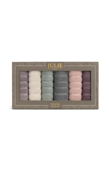 Julie Home 6'lı Havlu Seti Kutulu 30x50 Vera Julie Home 6'lı Havlu Seti Kutulu 30x50 Vera