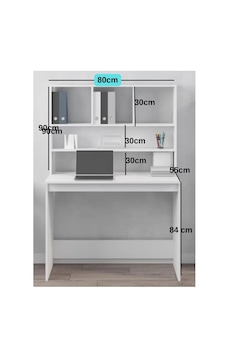 Çalışma Masası Kıtaplıklı 1 Beyaz