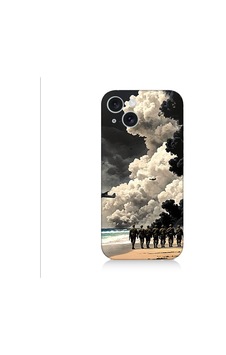 Apple Uyumlu iPhone 15 Askerler Ve Duman Desenli Silikon Kılıf Silikon Apple Uyumlu iPhone 15 Askerler Ve Duman Desenli Silikon Kılıf Silikon