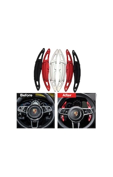 Beyaz Tuning Porsche Macan F1 Vites Kulakçık Paddle Shift 2014 Sonrası Kırmızı