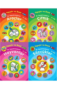Yapıştır Ve Boya - Ilk Yapıştırmalarım 4 Kitap Seti
