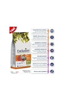 Exclusion Düşük Tahıllı Monoprotein Sığır Etli Ve Narlı Küçük Irk Yavru Köpek Maması 7 KG Exclusion Düşük Tahıllı Monoprotein Sığır Etli Ve Narlı Küçük Irk Yavru Köpek Maması 7 KG