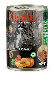 Klicker Kuzulu Sebzeli Pate Köpek Konserve 400 Gr Klicker Kuzulu Sebzeli Pate Köpek Konserve 400 Gr