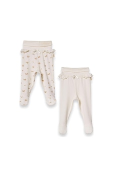 Babycosy Organic Wear Babycosy Pantolon Patikli 2li Şeftali Bej Babycosy Organic Wear Babycosy Pantolon Patikli 2li Şeftali Bej