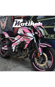 Bajaj Pulsar Ns200 - Pembe Beyaz Takım Parça Sticker Kaplama Modeli Bajaj Pulsar Ns200 - Pembe Beyaz Takım Parça Sticker Kaplama Modeli