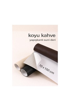 Extra Yapışkanlı Suni Deri - Koyu Kahve 70x150 Cm Kahverengi Extra Yapışkanlı Suni Deri - Koyu Kahve 70x150 Cm Kahverengi