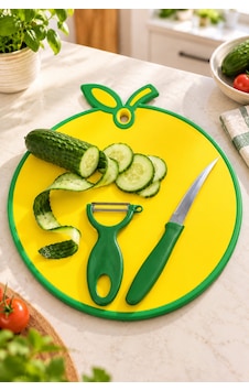 Kesme Tahtası Limon Model + Meyve Sebze Soyacağı + Meyve Sebze Bıçağı Sarı - 930408212 Sarı Kesme Tahtası Limon Model + Meyve Sebze Soyacağı + Meyve Sebze Bıçağı Sarı - 930408212 Sarı