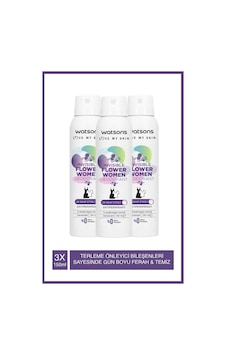 Watsons Invisible Flower 24 Saat Etkili Kadın Sprey Deodorant 3 x 150 ML Watsons Invisible Flower 24 Saat Etkili Kadın Sprey Deodorant 3 x 150 ML