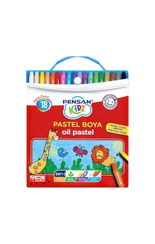 Pensan Kidz Çantalı Pastel Boya 18 Renk Set Çok Renkli Pensan Kidz Çantalı Pastel Boya 18 Renk Set Çok Renkli
