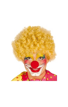 Sarı Renk Kıvırcık Afro Bonus Peruk Takma Ve Kırmızı B Seti Çok Renkli Sarı Renk Kıvırcık Afro Bonus Peruk Takma Ve Kırmızı B Seti Çok Renkli