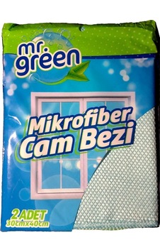 Mr.green Mikrofiber Cam Bezi 2 Li 30x40cm Karışık Mr.green Mikrofiber Cam Bezi 2 Li 30x40cm Karışık