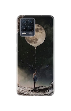 Realme 8 8 Pro Kılıf Desenli Silikon Moon Baloon 1368 Realme 8 8 Pro Kılıf Desenli Silikon Moon Baloon 1368