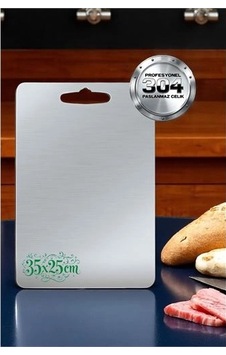 Kesim Tahtası - Profesyonel 304 Paslanmaz Çelik Doğrama Tahtası 35x25 Cm 721819 25 X 35 Kesim Tahtası - Profesyonel 304 Paslanmaz Çelik Doğrama Tahtası 35x25 Cm 721819 25 X 35
