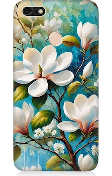 Huawei P9 Lite Mini Uyumlu Işıltılı Beyaz Çiçekler Desenli Silikon Kılıf Çok Renkli Huawei P9 Lite Mini Uyumlu Işıltılı Beyaz Çiçekler Desenli Silikon Kılıf Çok Renkli
