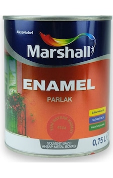 Marshall Enamel Parlak Ahşap Metal Boyası Bayrak Kırmızı 0,75 L Marshall Enamel Parlak Ahşap Metal Boyası Bayrak Kırmızı 0,75 L