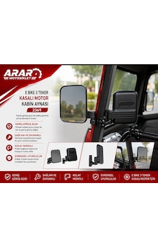 E Bıke 3 Teker Kasalı Motor Kabin Aynası-2369 Takım