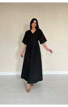 Erbilden Siyah Pileli Uzun Elbise Siyah Erbilden Siyah Pileli Uzun Elbise Siyah