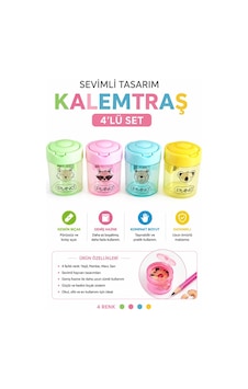Hayvan Resimli Yuvarlak Kalemtraş 4 Adet Piano 555836 Hazneli Çift Bıçaklı Kalem Açacağı Plastik Kalemtıraş Kalem Traş Okul Hayvan Resimli Yuvarlak Kalemtraş 4 Adet Piano 555836 Hazneli Çift Bıçaklı Kalem Açacağı Plastik Kalemtıraş Kalem Traş Okul