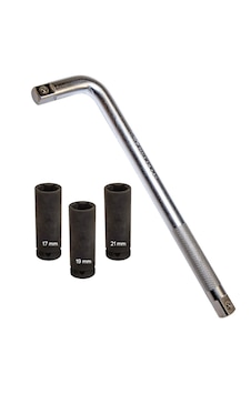 4 Parça 380 Mm Lastik Bijon Anahtarı 17mm 19mm 21mm Lokmalı 4 Parça 380 Mm Lastik Bijon Anahtarı 17mm 19mm 21mm Lokmalı