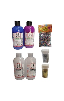 Slime Slaym Yapma Seti 250Ml 4 Adet + Toz Sim 2 Adet + Köpük N11.157 Slime Slaym Yapma Seti 250Ml 4 Adet + Toz Sim 2 Adet + Köpük N11.157