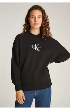 Calvin Klein Kadın Logolu Sweatshirt - Siyah Siyah Calvin Klein Kadın Logolu Sweatshirt - Siyah Siyah