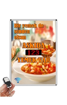 Askıda Yemek Elektronik Ledli Sayıcı Uzaktan Kumandalı