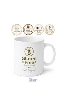 Gluten Free Temalı Glütensiz Kupa Bardak Özel Tasarım Hediye Tupya2979 Beyaz / Çok Renkli Gluten Free Temalı Glütensiz Kupa Bardak Özel Tasarım Hediye Tupya2979 Beyaz / Çok Renkli