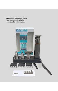 Ergonomik Şarjlı Tıraş Makinesi 9'lu Set İle Bakım 1 - 2 Saat Ergonomik Şarjlı Tıraş Makinesi 9'lu Set İle Bakım 1 - 2 Saat