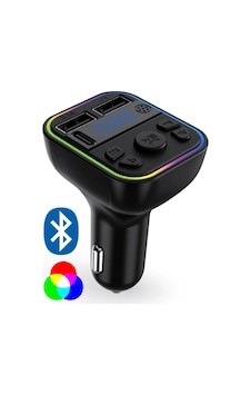 Rgb Bluetooth Araç Kiti Transmitter Usb Type-c Mp3 Sd Kart Flash Hızlı Çakmaklık Şarjı Rgb Bluetooth Araç Kiti Transmitter Usb Type-c Mp3 Sd Kart Flash Hızlı Çakmaklık Şarjı