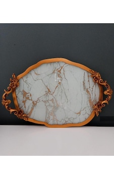Hera Kristal Bulut 40 Cm Tepsi Gold
