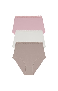 Suwen 3lü Paket Pamuklu Yüksek Bel Slip Külot St0040601b40 Ekru - Vizon - Pembe Suwen 3lü Paket Pamuklu Yüksek Bel Slip Külot St0040601b40 Ekru - Vizon - Pembe