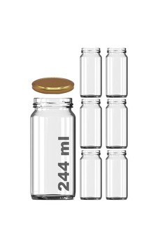 244 Ml Kavanoz Metal Gold Konserve Kapaklı 244 Cc Şeffaf Uzun Cam Kavanoz 6 Adet Çok Renkli 244 Ml Kavanoz Metal Gold Konserve Kapaklı 244 Cc Şeffaf Uzun Cam Kavanoz 6 Adet Çok Renkli