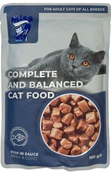 Miss Kis Balıklı Yetişkin Kedi Pouch 100 Gr - Soslu Ve Lezzetli Tam Yaş Mama