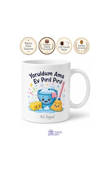 Dip Bucak Temizlik Yapanlara Bahar Temizliği Yorgunluk Kupası Hediye Bardak Tupya15484 Beyaz / Çok Renkli Dip Bucak Temizlik Yapanlara Bahar Temizliği Yorgunluk Kupası Hediye Bardak Tupya15484 Beyaz / Çok Renkli