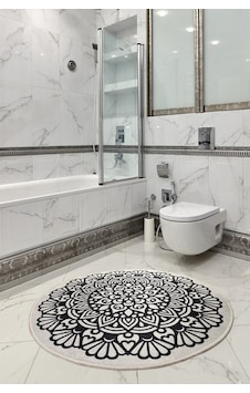 Kozzy Djt 100X100 Cm Banyo Halısı, Paspas Çok Renkli Kozzy Djt 100X100 Cm Banyo Halısı, Paspas Çok Renkli